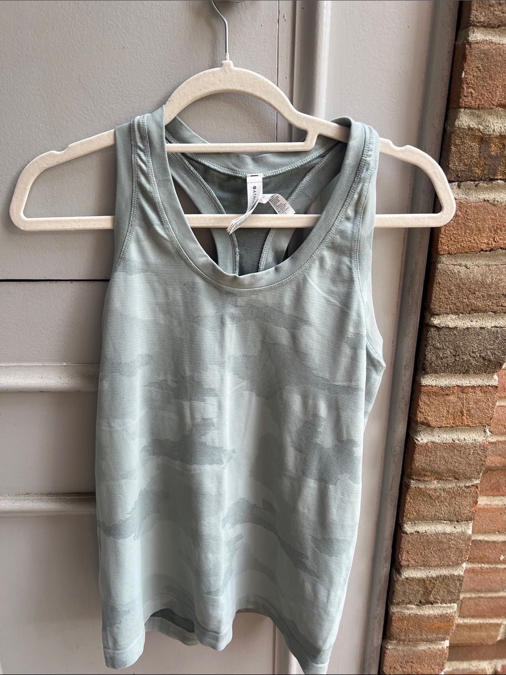 Athleta Sage Green Momentum Camouflage Racerback Tank